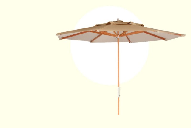 Imagem de Ombrelones de Haste Central com estrutura reforçada, cobertura em tecido Bagum.